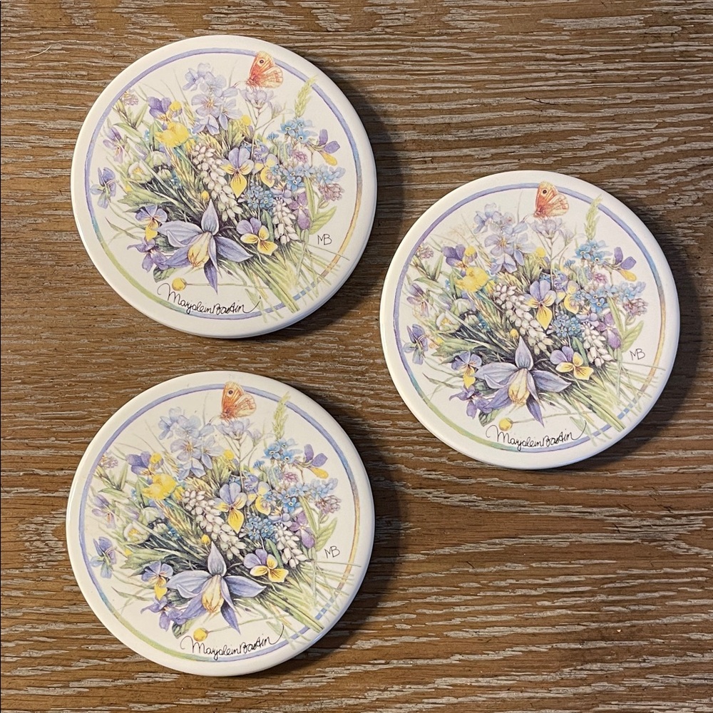 Marjolein Bastin Ceramic Floral Coaster Set